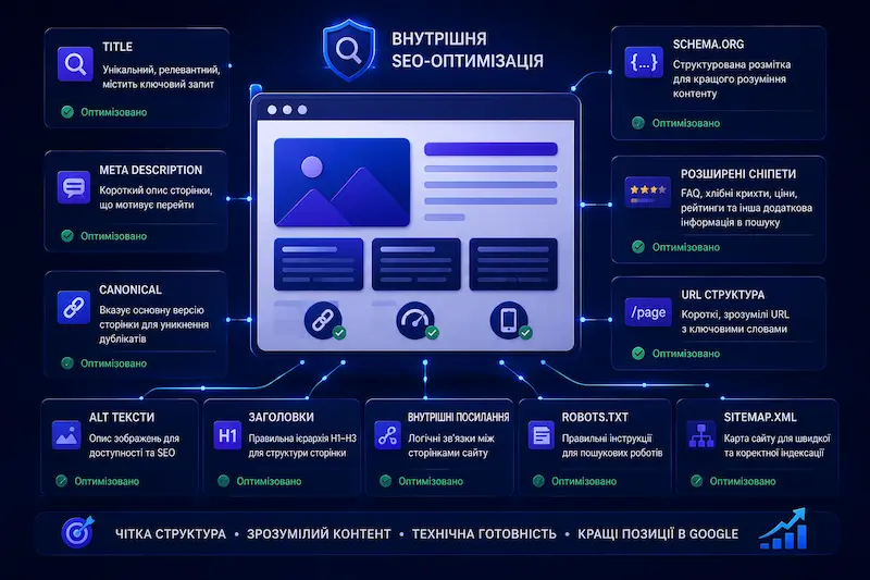 Внутренняя SEO-оптимизация сайта перед запуском